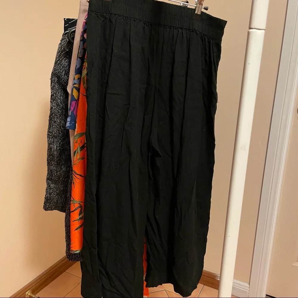 Cotton On Linen Style Black Wide-Leg Pants - size 10 - Picture 5 of 7